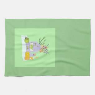 Serviette Herbes Vert avec Huiles & Fleurs