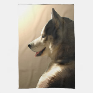 Serviette Husky Chien Husky Malamute Serviette de