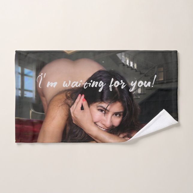 Serviette / Je vous attends (Serviette à main)