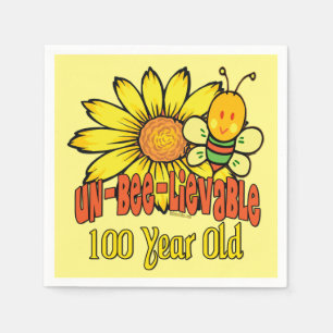 Serviette Jetable 100th anniversaire - incroyable à 100 années