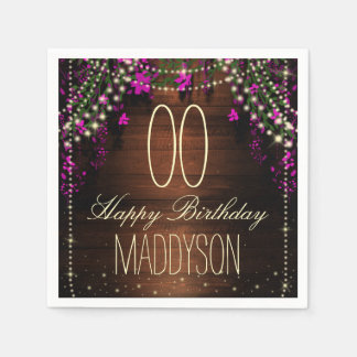 Serviette Jetable 16e 18e 21e 30e 40e 50e 60e 70e anniversaire