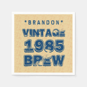 Serviette Jetable 1985 30èmes ou tout or VINTAGE J30 de BREW