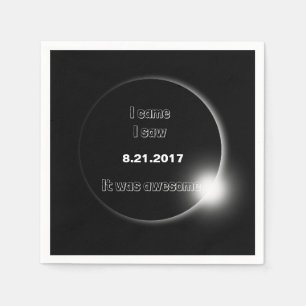 Serviette Jetable 2017 Solaire Eclipse Je suis venu, J'ai vu, C'étai