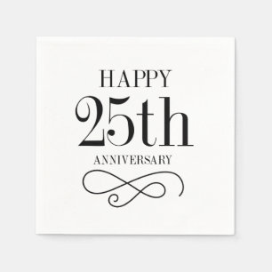 Serviette Jetable 25èmes serviettes heureuses de cocktail