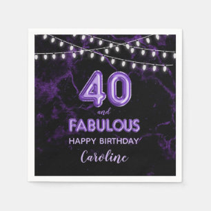 Serviette Jetable 40 et fabuleux ballons d'huile violette et lampes 