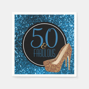 Serviette Jetable 50 et cinquantième talons hauts   élégants