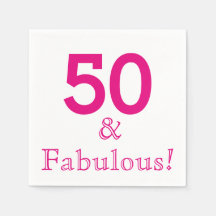 50e Anniversaire Papier de fête serviettes