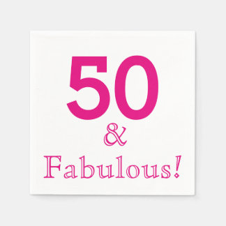 Serviette Jetable 50e Anniversaire Papier de fête serviettes