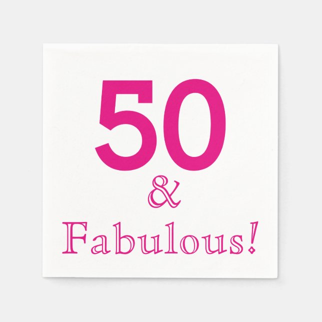Serviette Jetable 50e Anniversaire Papier de fête serviettes (Devant)