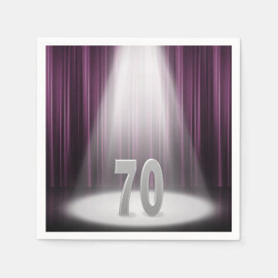 Serviette Jetable 70e anniversaire du mariage sous les projecteurs