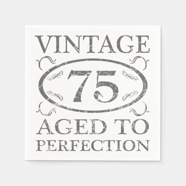Serviette Jetable 75e anniversaire Vintage (Devant)