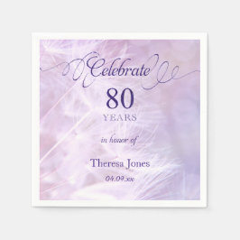 Serviette Jetable 80e anniversaire de fête Cocktail standard Napkin