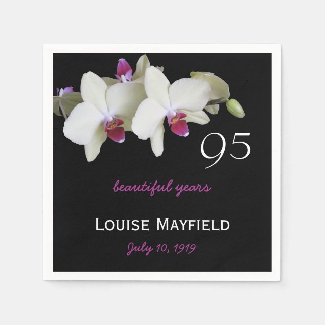 Serviette Jetable 95e anniversaire de la fête Papier serviettes (Devant)