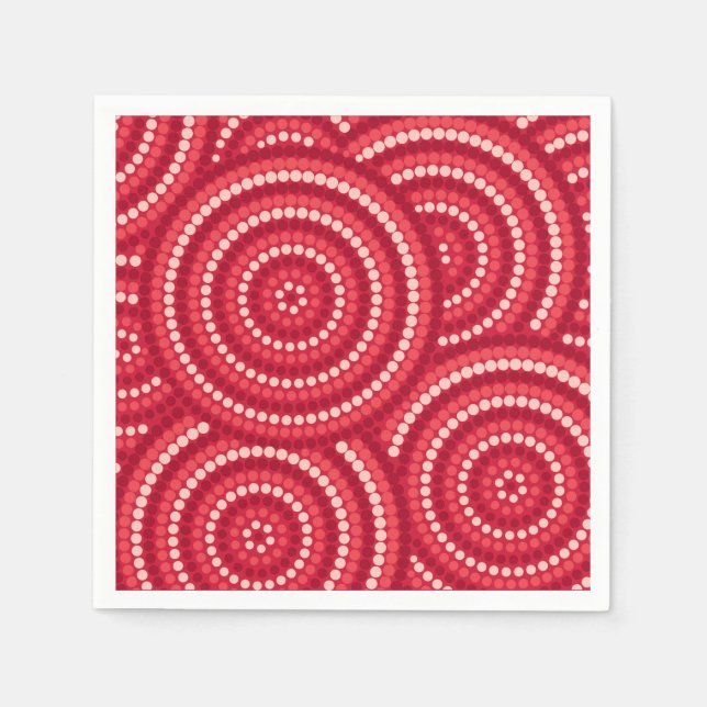 Serviette Jetable Aboriginal Dot Painting (Devant)