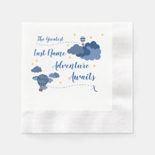Serviette Jetable Adventure Await Design Baby shower
