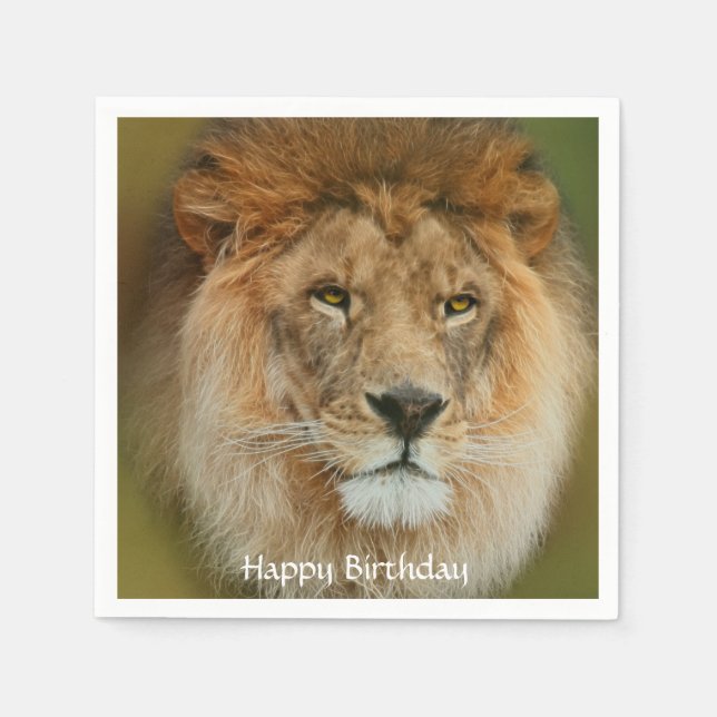 Serviette Jetable Afrique du Sud Majestic Lion Fermer (Devant)