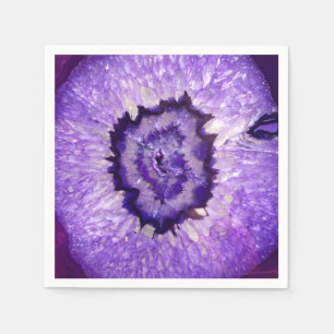 Serviette Jetable Agate pourpre Geode de Falln