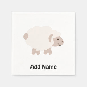 Serviette Jetable Agneau mignon en laine