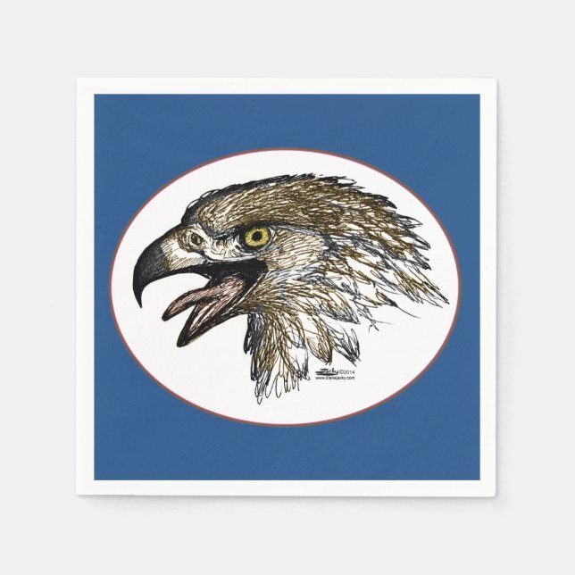 Serviette Jetable Aigle Criant (Devant)