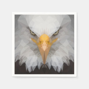 Serviette Jetable Aigle géométrique