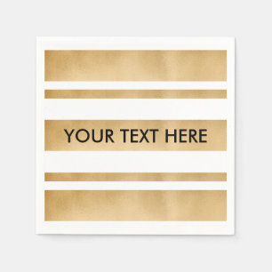 Serviette Jetable Ajoutez votre propre texte personnalisé, des bande