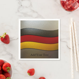 Serviette Jetable Allemagne - couleurs du drapeau - Chrome par Shirl