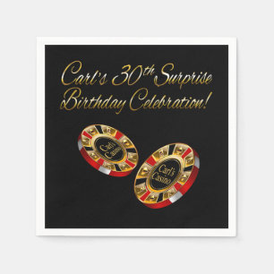 Serviette Jetable ALLYSON Casino Style Party ME DEMANDER 4 NOMS EN C