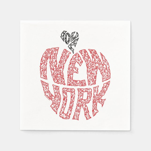 SERVIETTE JETABLE AMOUR NEW YORK (Devant)