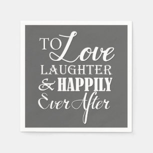 Serviette Jetable Amour Rire Heureusement Jamais Après Mariage Napki