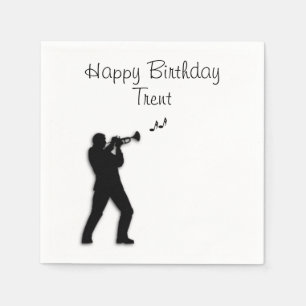 Serviette Jetable Anniversaire de coutume de trompettiste