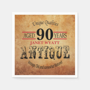 Serviette Jetable Antique design du 90e anniversaire