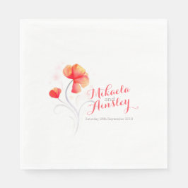 Serviette Jetable Aquarelle fleur sauvage standard Luncheon Napkin