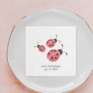 Serviette Jetable Aquarelle papier Ladybug