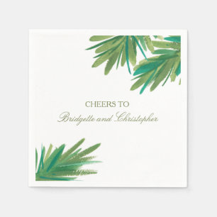 Serviette Jetable Aquarelle Pine Woods   Réception de mariage