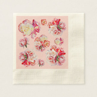 Serviette Jetable Aquarelle rose Rose Cocktail Napkins