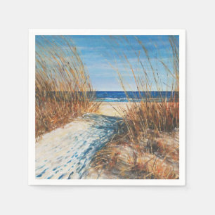 Serviette Jetable Art De Plage Des Dunes De Sable   Serviettes