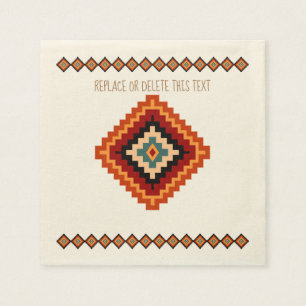 Serviette Jetable Art populaire roumain - Motifs ethniques