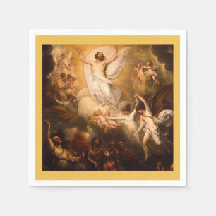 Serviette Jetable Ascension du Christ avec les anges