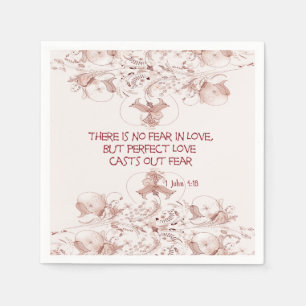 Serviette Jetable Aucune crainte dans des vers de bible d'amour