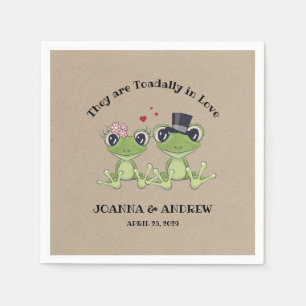 Serviette Jetable ©Aujourd'hui dans l'amour Frog Mariage Personnalis