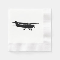 Avion classique Cessna noir Silhouette volante