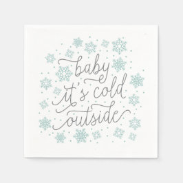 Serviette Jetable Baby It's Cold Outside Winter Baby shower Decor