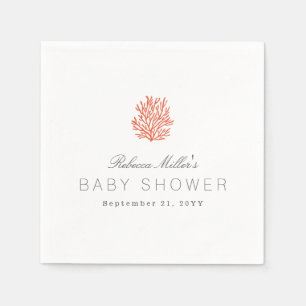 Serviette Jetable Baby shower de récif coralien