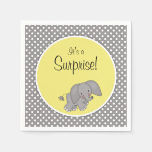 Serviette Jetable Baby shower jaune mignon de neutre de genre