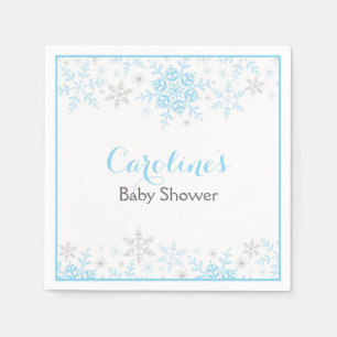 Serviette Jetable Baby shower Little Snowflake Napkin
