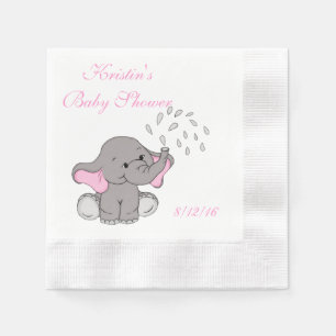 Serviette Jetable Baby shower, Papier Eléphant Cute Napkin