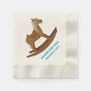 Serviette Jetable Baby shower Rocking Horse Personnalisé