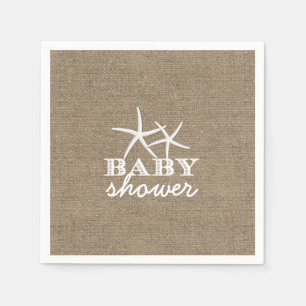 Serviette Jetable Baby shower Rustique Burlap