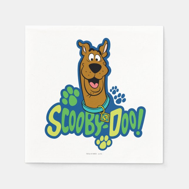 Serviette Jetable Badge de caractère Empreinte de patte Scooby-Doo (Devant)