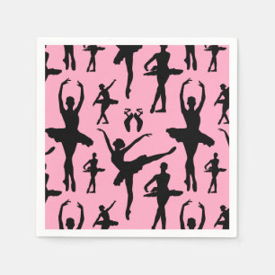 Serviette Jetable Ballerina Silhouette